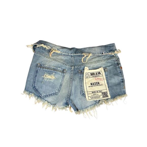 Revolve SER.O.YA Shorts Womens Size 25 Palermo Mason Foldover Distressed Frayed - Picture 5 of 12
